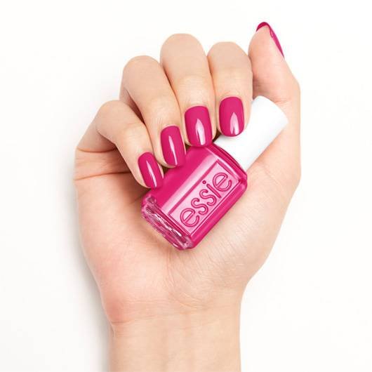 essie angora cardi dark pink nail polish